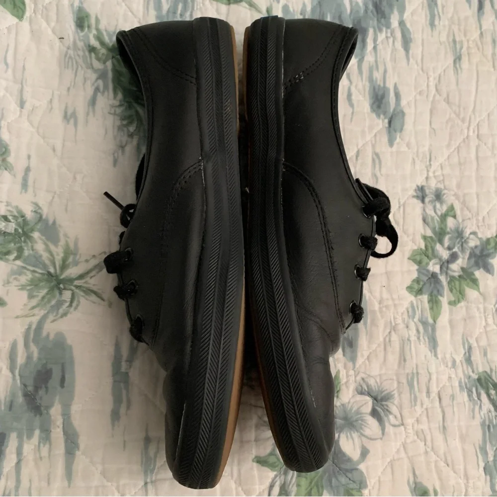 Keds black leather